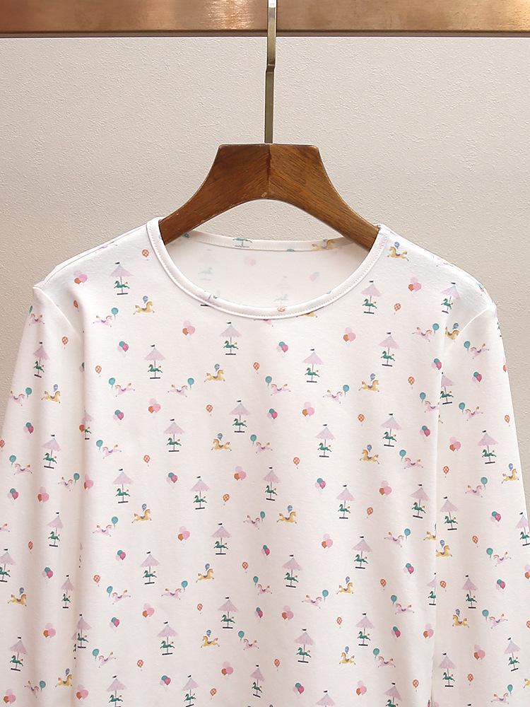 High-End Women's Casual Round Neck Print T-shirt - Slimming Spring New Arrival