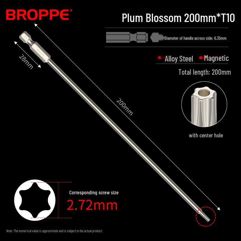 Plum Blossom Magnetic Drill and Screwdriver Bit Set