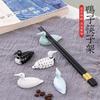 1/5pcs Japanese Duck-shaped Chopstick Holder Home Kitchen Table Decorations Cute Ceramic Crafts Micro-landscaping Ornaments