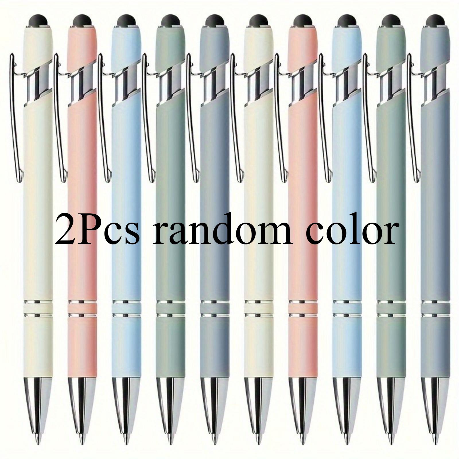 

2/5pcs Morandi Retractable Ballpoint Pens , Smooth Writing, Non-Slip Grip,Mid-Tip Bullet Refill, Ideal for Daily Use black