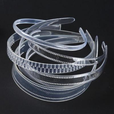 10 Stück gezahnte rutschfeste durchsichtige Haarreifen transparente Kunststoff-Haarbänder für Urlaubsreisen tragbare Haaraccessoires