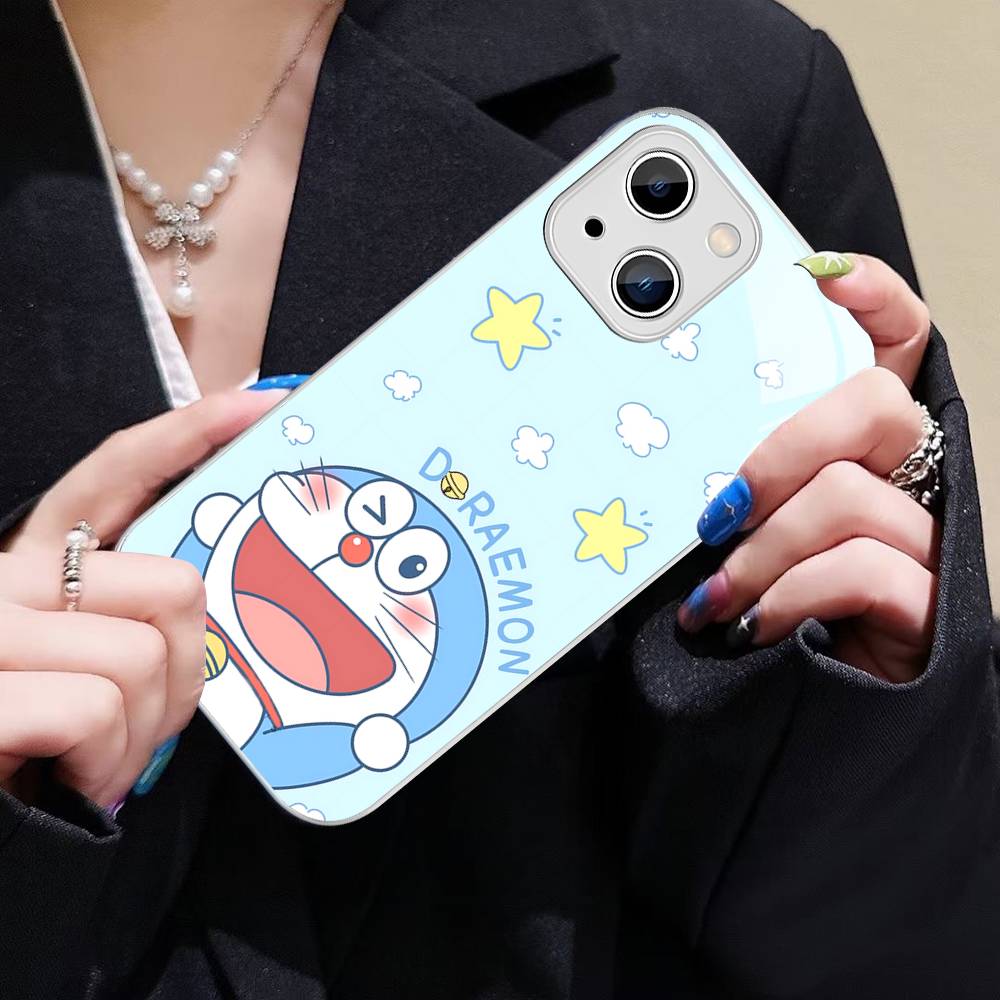 Cartoon D-Doraemons Tempered Glass For Iphone 14 13 12 11 Pro Mini XS MAX 14Plus X XS XR Fundas