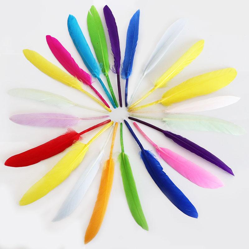 20Pcs Goose And Duck Feather Small Straight Knife 12Cm High Quality Color Diy Jewelry Material Accessories Real Hair