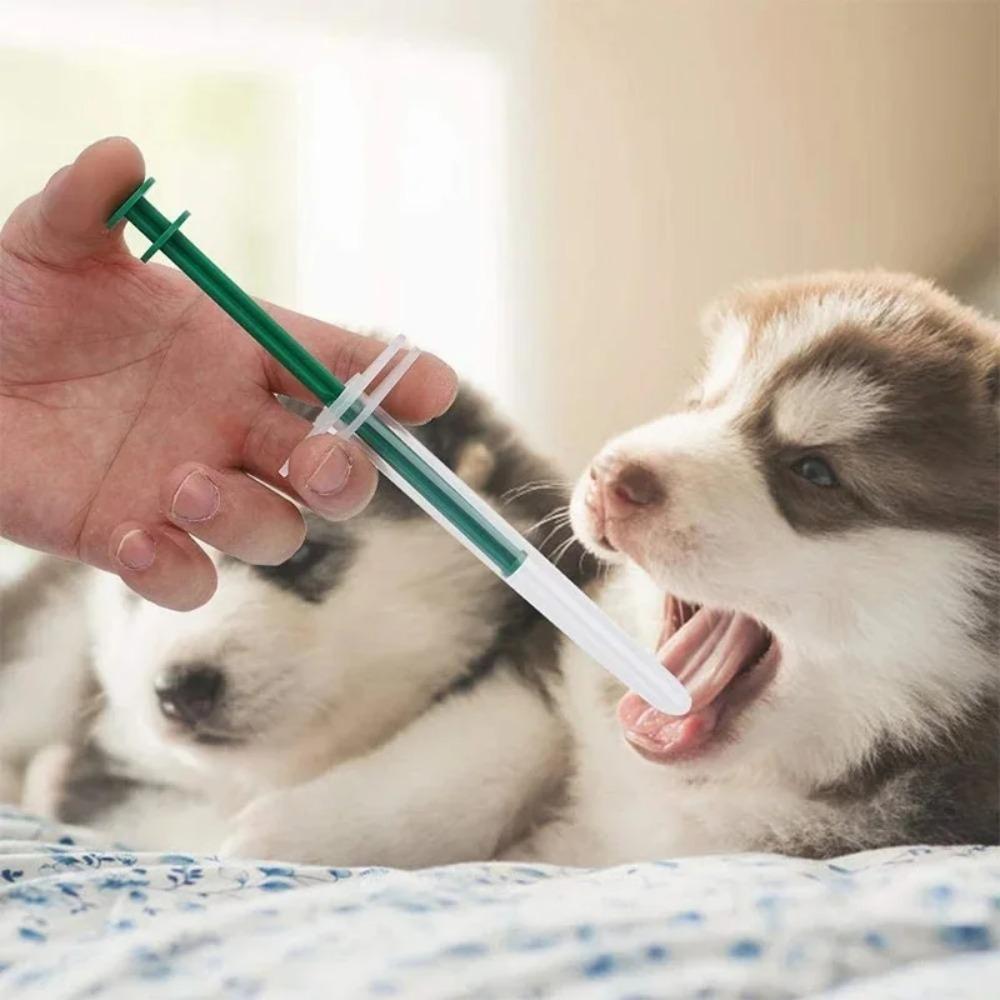 Dog Cat Pill Shooter Medicine Liquid Feeding Dispenser, Pet Silicone Soft Head Safe Gentle Design, For Dogs CatsPill Liquid Feed