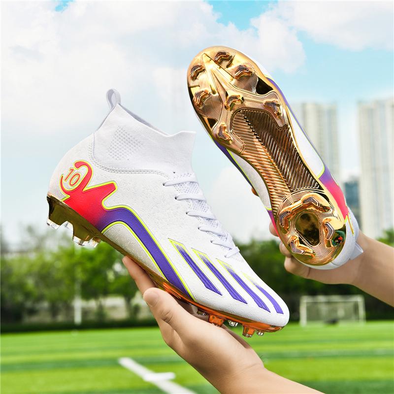Men's Soccer Shoes Large Size Ultralight Football Boots Boys Sneakers Non-Slip AG/TF Soccer Cleats Ankle Boots Unisex