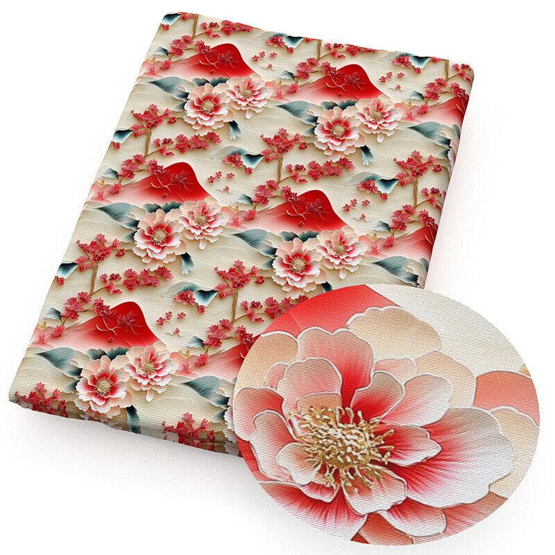 50x145см Цветы 3D Цветочная Имитация Печатная Ткань DIY Швейное Рукоделие Сумка Ткань Полиэстер Хлопок Материал Швейные Принадлежности 50x145cm