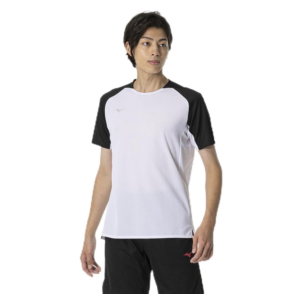 

Mizuno Dry Aeroflow Short Sleeve Training Highly Breathable and 32MAB021 Men s T-Shirt, Material, Sweat-Wicking Quick-Drying, White, белый
