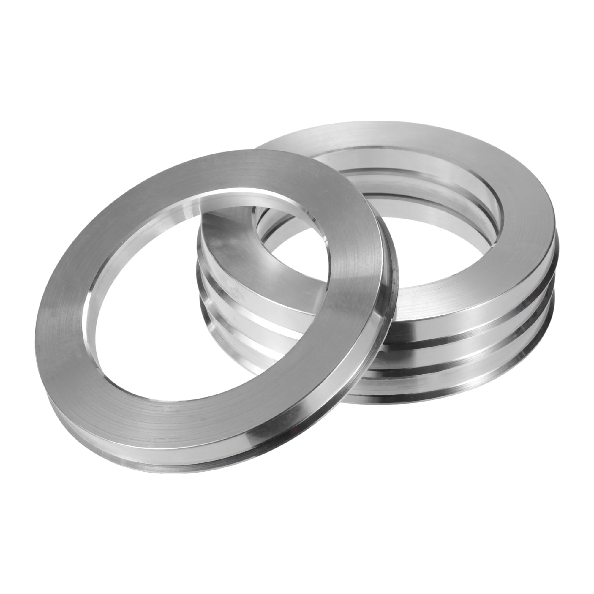 

X AUTOHAUX Hub Wheel Hub Centric for Automotive Set of 4 Rings, 108-75.1mm Rings, Aluminum, Multi-Type Compatible, Silver, Use,