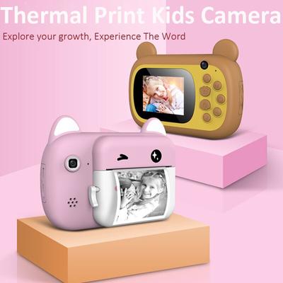 Cámara de impresión instantánea de 2,4 pulgadas, cámara HD de 1080P con papel fotográfico térmico, cámara digital de juguete para niños, regalo de cumpleaños de Navidad para niños