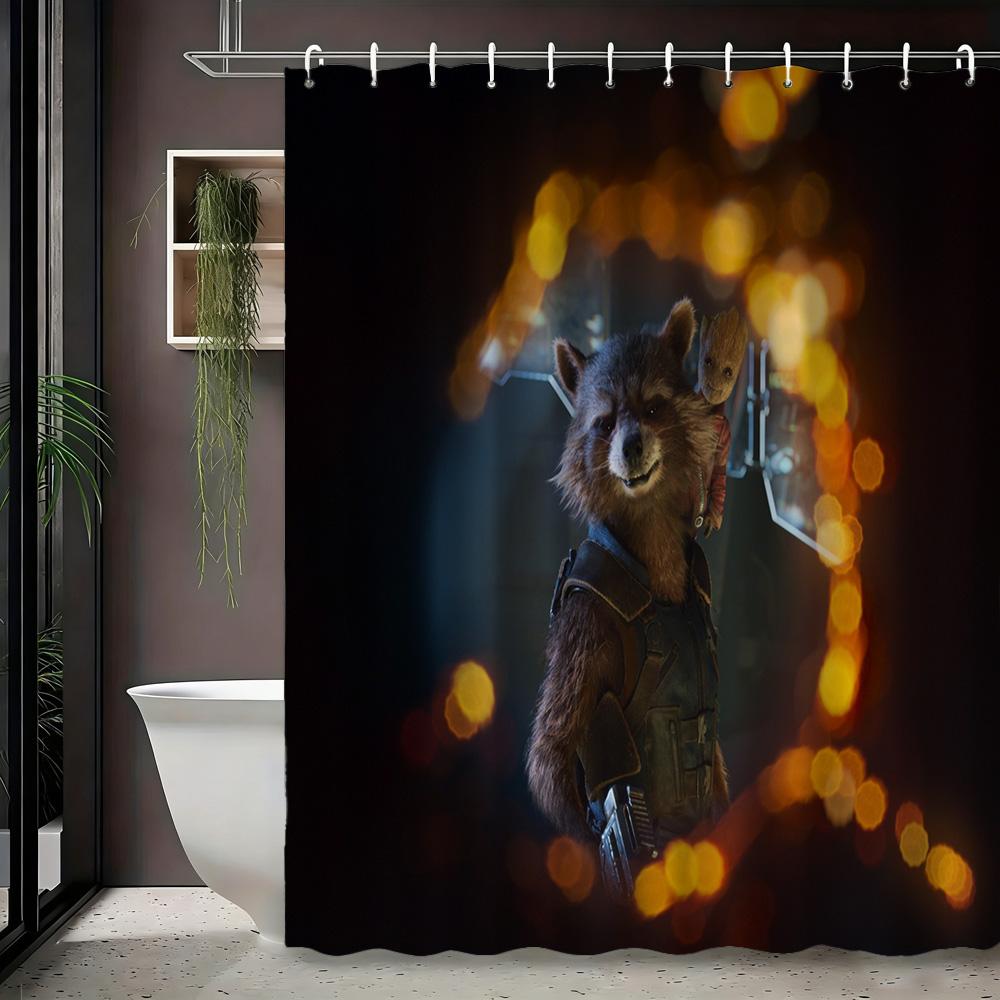 Star-Lord Guardians Of The Galaxy Space Battle Waterproof Shower Curtain For Bathroom Decor
