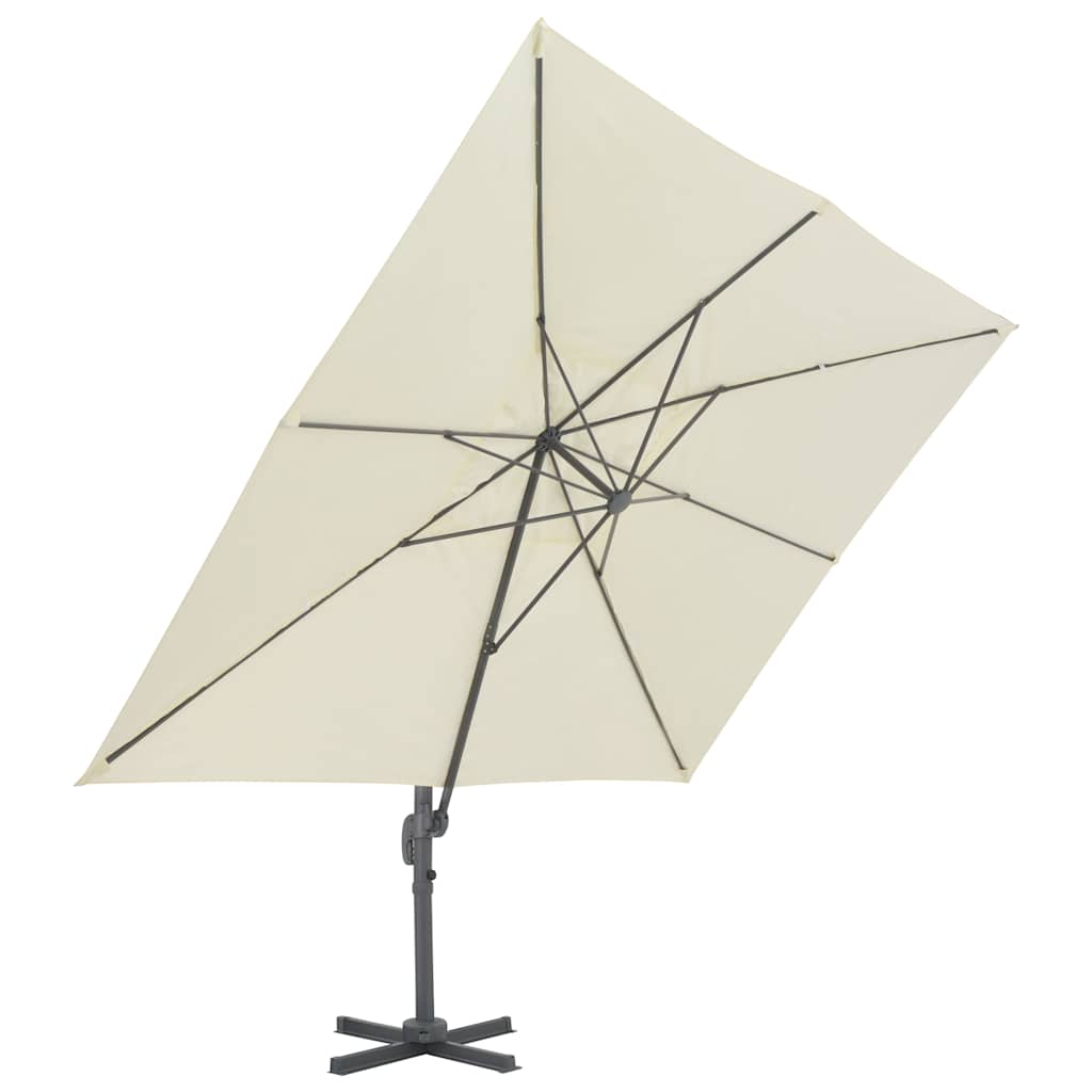 Traffic Light Umbrella with Aluminum Pole 400 X 300 Cm Sand Beige