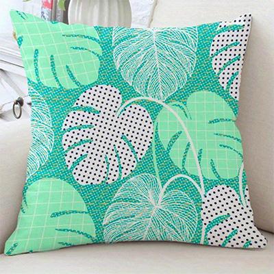 Home Decor Tropical Floral Leaf Patterned Pillow Covers Pattern Cushion Cover Suitable for Sofa Bedroom Car Pillow Cover