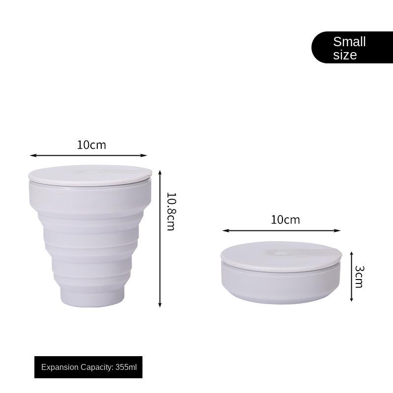 

Новая складная портативная силиконовая кофейная чашка, пищевая чашка для напитков, силиконовая чашка для полоскания рта для воды 355ml