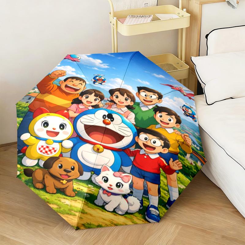 1PC Doraemon  Automatic Umbrella - Suitable Travel Outdoor Portable Umbrella Birthday Gift Daily Essentials