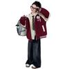 Girls' 2024 Winter Cotton-Padded Baseball Jacket