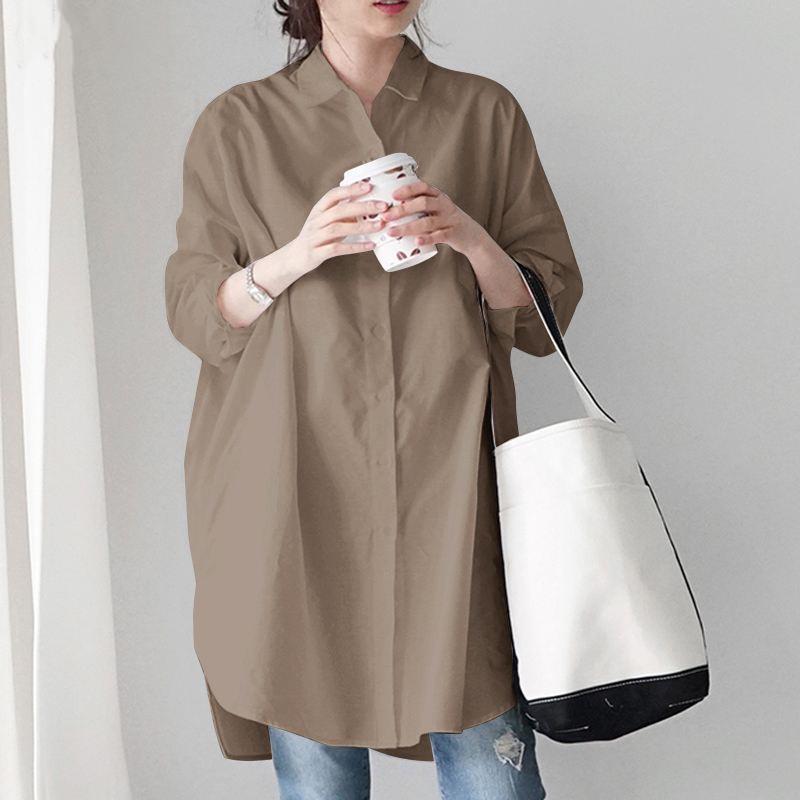 2024 Women's Long Sleeve Loose Casual Irregular Shirt