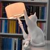 Naughty Cat Table Lamp 3D Printed Cat Tipping Night Light Creative Bedside Light for Living Room Bedroom Home Decor
