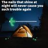 Screw-in Tent Stake Glow-in-the-dark Heavy Duty Outdoor Garden Yard Patio Lawn Camping Tarp Canopy Windproof Threaded Ground Spike Tent Peg
