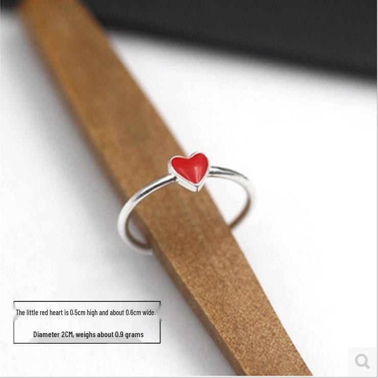 

2023 Милое красное сердце серебряное колье S925 для женщин