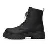 Spring New Fashion Casual Simple Black British Style Men'S Boots High Top Waterproof Casual Leather Boots