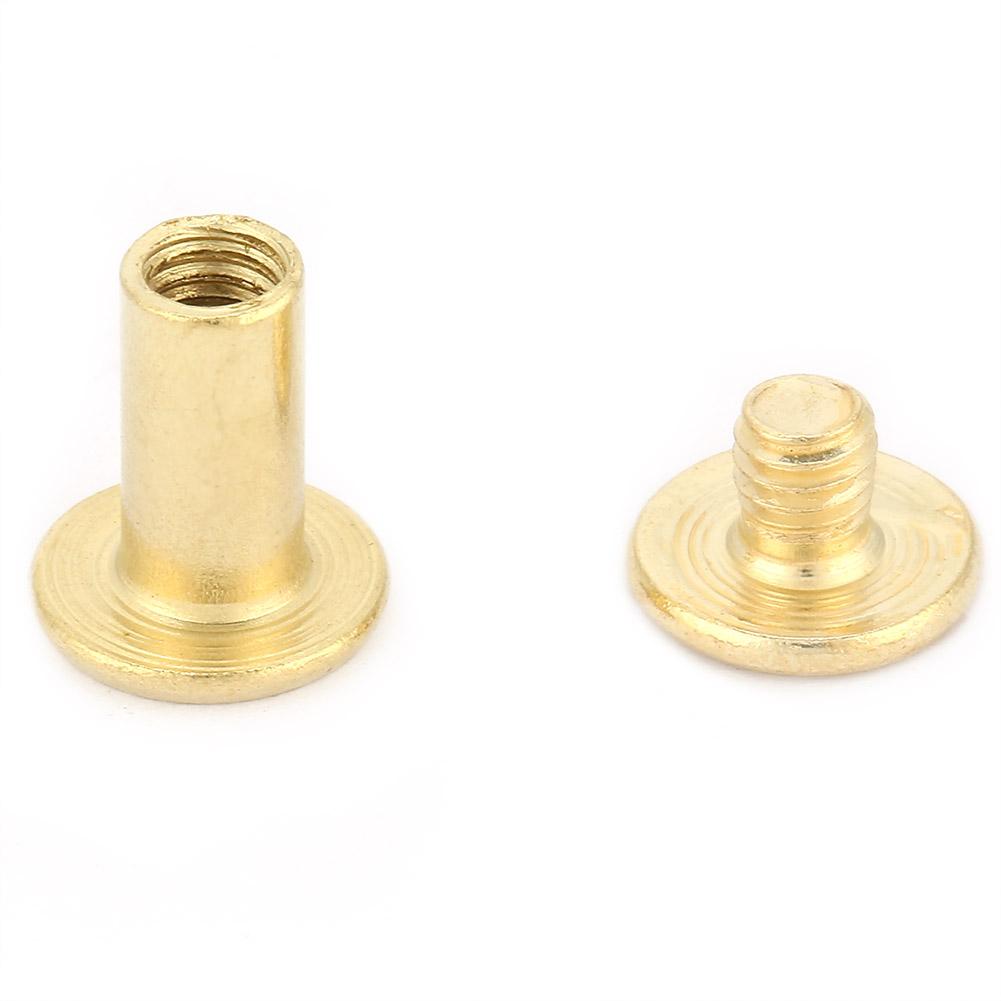 20pcs M5 Flat Head Book Album Rivets Screw Set DIY Craftmaking Rivet (M5*14)