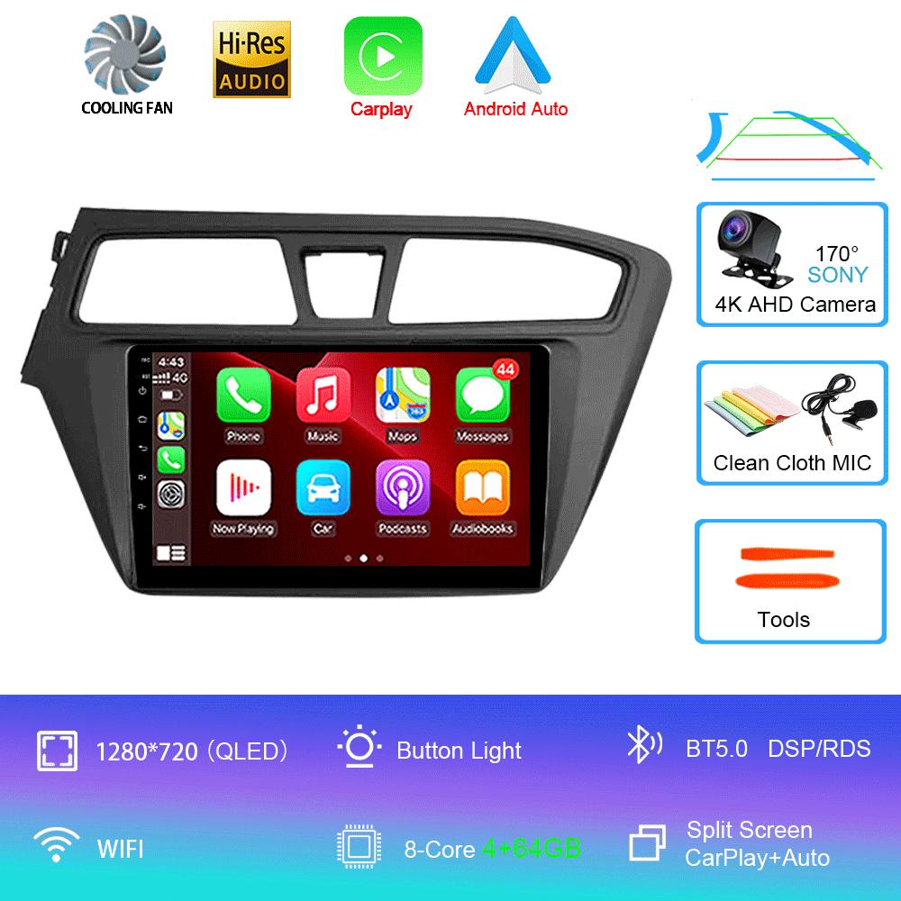 Android 14 WIFI+4G Car Radio For Hyundai I20 LHD 2015 2016 2017 2018 Stereo GPS Carplay Auto Multimedia Video Player 360 Camera