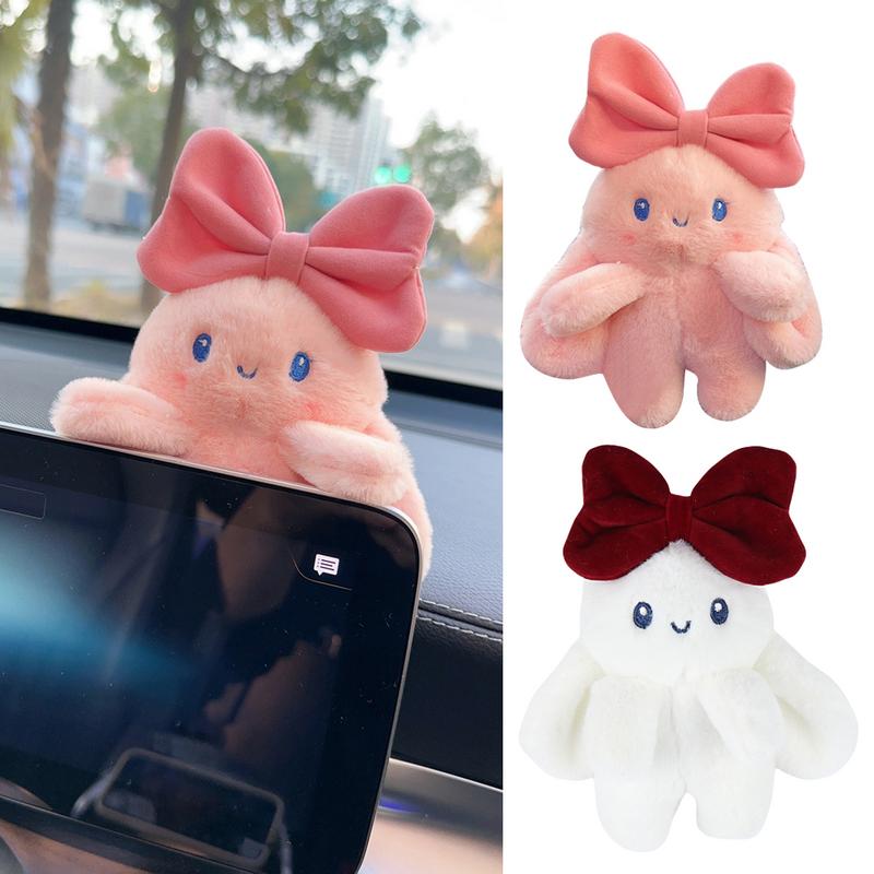 Car Screen Decoration Car Screen Center Console Bunny Doll Cute Bunny Plush Dolls For Automobil Display Screen Decor