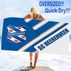 Heerenveen Print Beach Towel, Large Soft Quick Dry Towel for Beach Camping Swimming