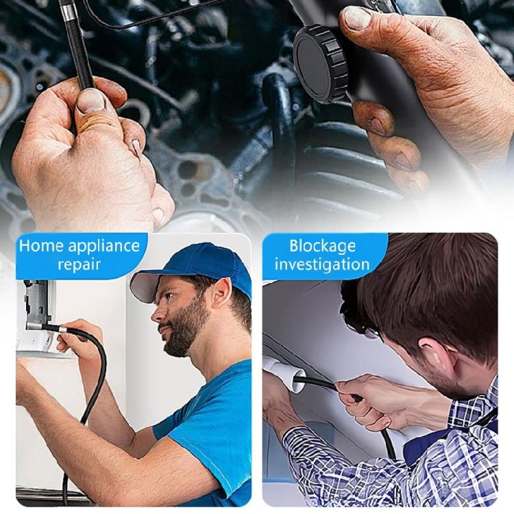 6mm Lens Industrial Endoscope Inspection Camera Flexible Snake Endoscope Camera Waterproof Articulating Borescope Camera