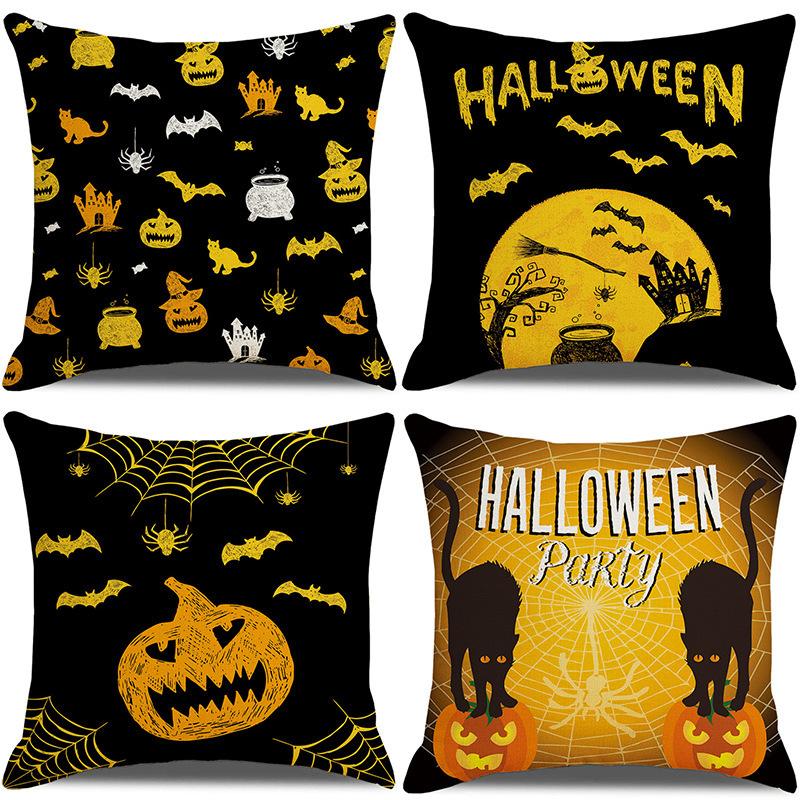 Halloween Pillowcase Pumpkin Skull Funny Ghost Cushion Cover Sofa Living Room Decoration Pillow
