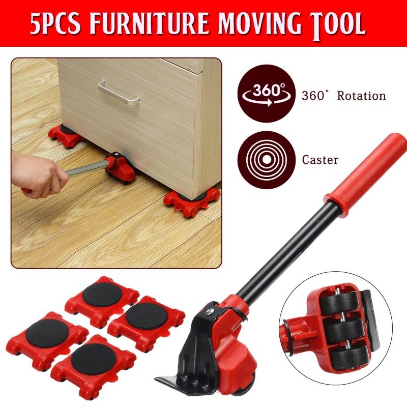 Heavy Furniture Mobile Transport Roller Set Disassembly Lifting Furniture Transport Mobile Wheel Roller Rod Manual Device Tool