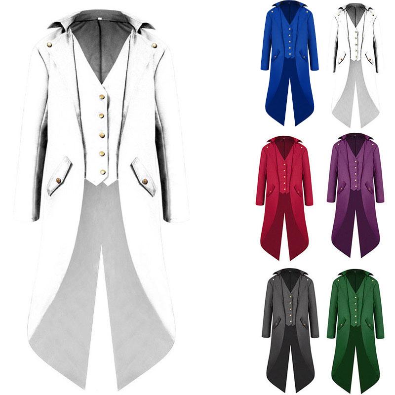Coat Steampunk Mens Vintage Jacket Victorian Coat Mens Uniform Cosplay Costume