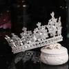 Luxury Baroque Queen Tiaras Sparkling Wedding Head Wear European Style Women Hair Hoop  Birthday