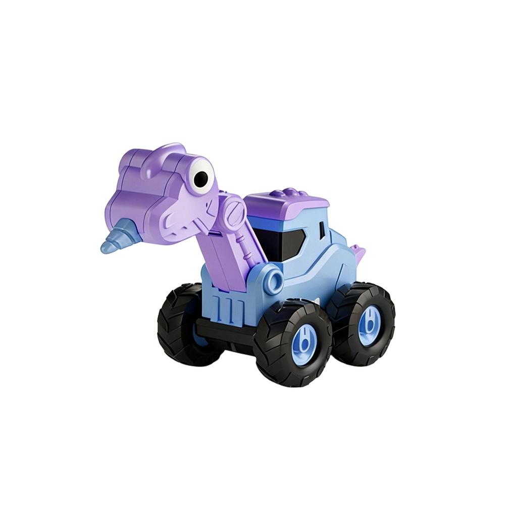 Children's Press-to-Press Dinosaur Construction Vehicle Excavator Set Toy Car
