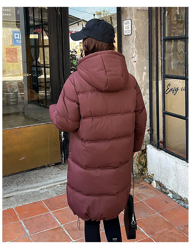 Women’s Mid Length Hooded Windproof Thicken Warm Winter Jacket