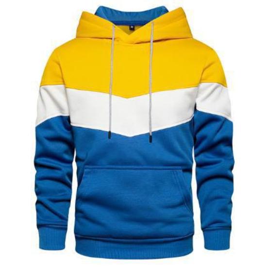 Hanorac Sport Casual de Toamnă și Iarnă pentru Bărbați Tineri, Fashion, Patchwork, Mărimi Mari, Palton cu Glugă