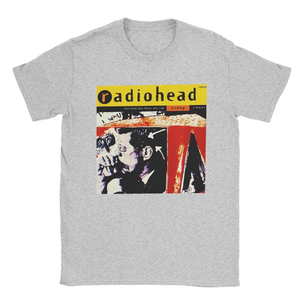 Radiohead T Shirts Men Cotton Novelty T-Shirts Crewneck Tee Shirt Short Sleeve Clothing Plus Size