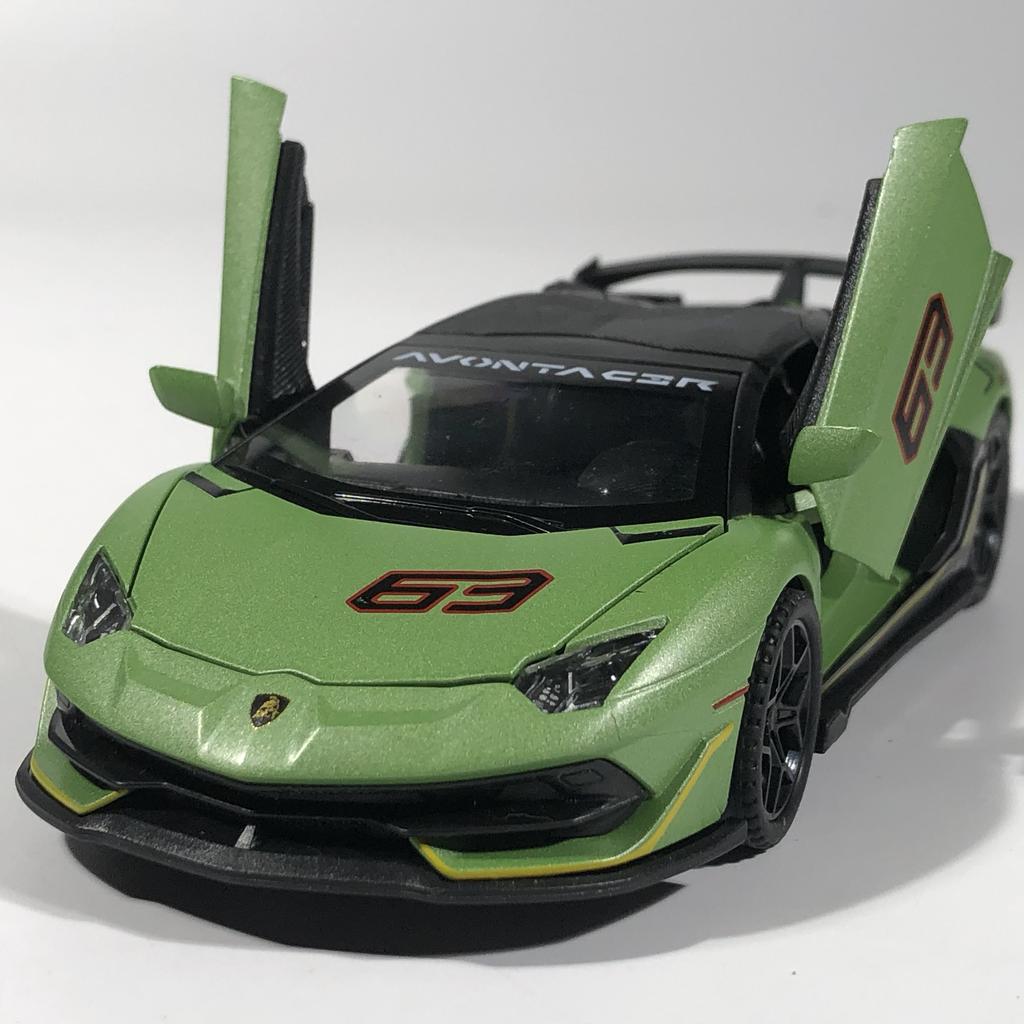 1:32 Aventador SVJ63 Super Sports Car Alloy Metal Diecast Model Car High Simulation Collectible Miniatures Home Decoration Gifts