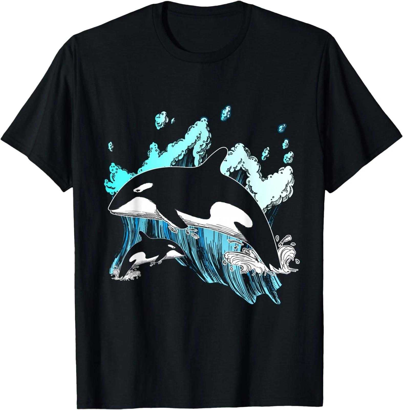 Killer Whale Ocean Lover Gift Idea Men Boys Kids Orca T-Shirt L
