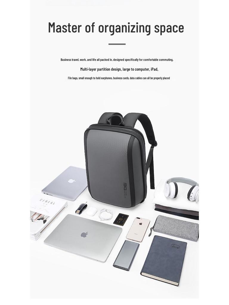 BANGE Men's Large-Capacity Laptop Backpack – Casual Business & Student Use