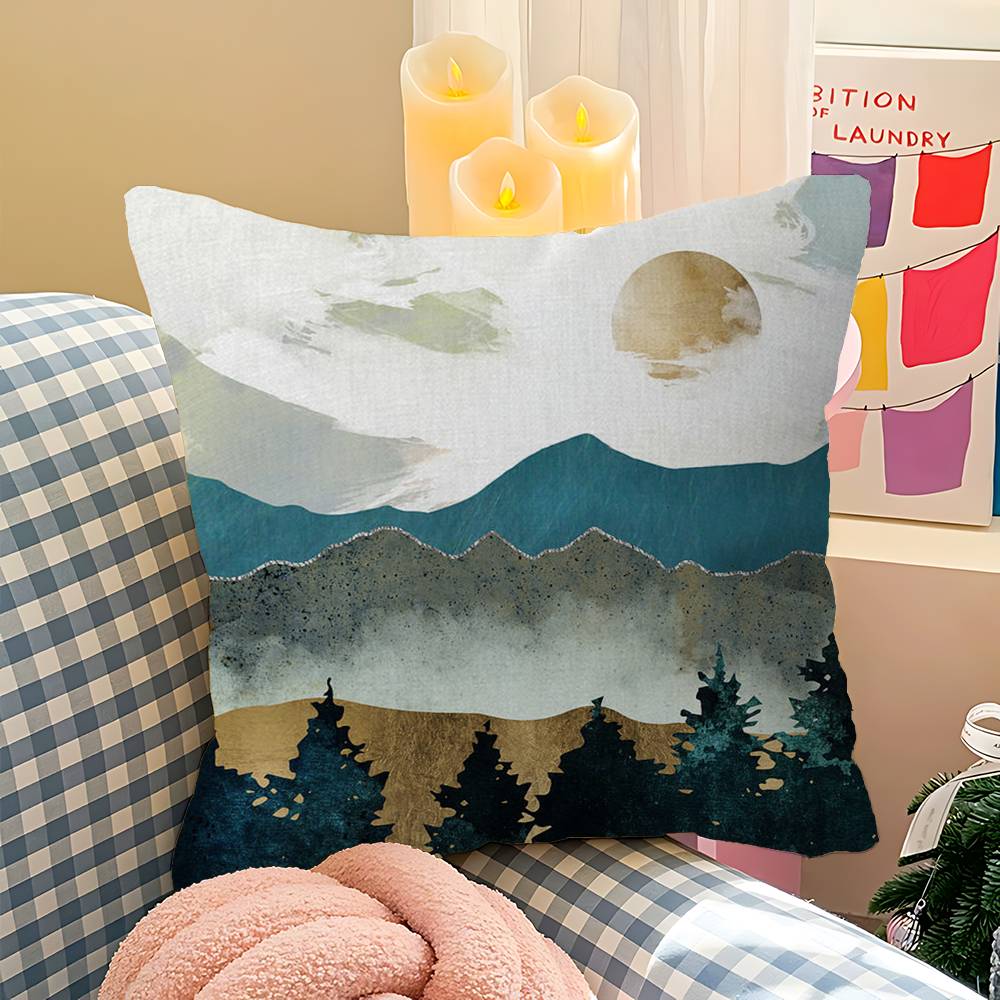Nordic Abstract Geometric Mountain Pillow Cover Sofa Cushion Cover Home Room Decoration Children Gift