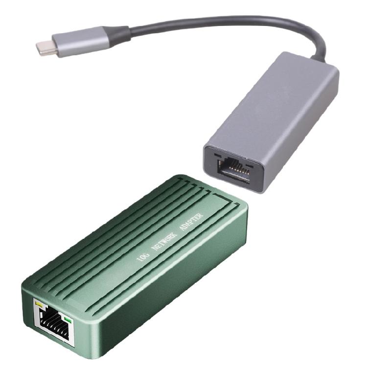 10Gbps Type C To RJ45 Gigabit Converters Aluminum USB 3.2 Networking Adapter Plugs And Play No Driver
