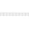 VidaXL Garden Fence with Spear-Shaped Top Steel 1603.5 X 150 Cm Black 277637