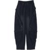 Jeans Noirs à Jambes Larges Pantalons Harlan Amples Mode Décontractée Longueur Totale Taille Haute Imprimé Patchwork Poches Jeans Vêtements pour Femmes Printemps