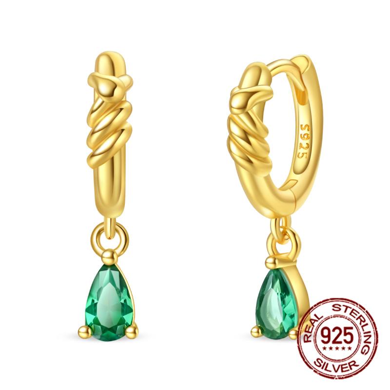 Women's Simple 925 Silver Round Earrings, Snake Design, Elegant And Luxurious, New Jewelry Temperament Girl Daily Wear Earrings