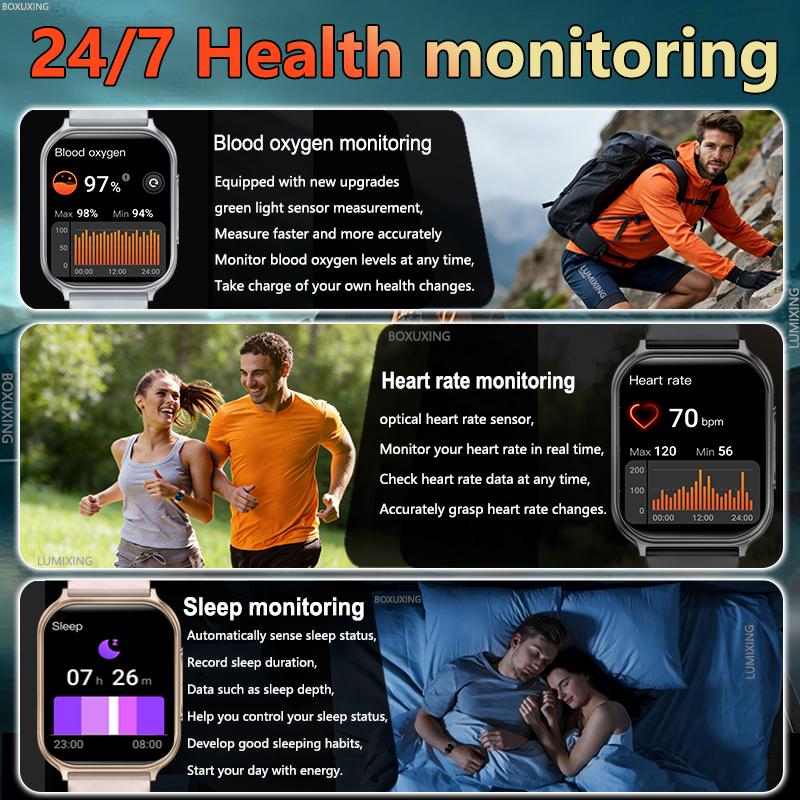 New Bip 6 Pro Sports Smart Watch Men IP68 Waterproof Built-in 24H Heart Rate GPS Track 700 mAh Battery Smart BT Call Watch Women