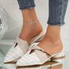 Sandalen mit spitzer Zehenpartie Designer Luxus Damen Sommer Hausschuhe Outdoor Elegant Einzelne Schuhe Übergröße Chaussure Femme 2025