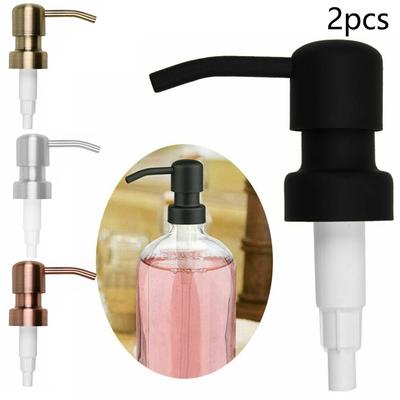 2pc Soap Pump Liquid Lotion Dispenser Replacement with Retro Metal Design