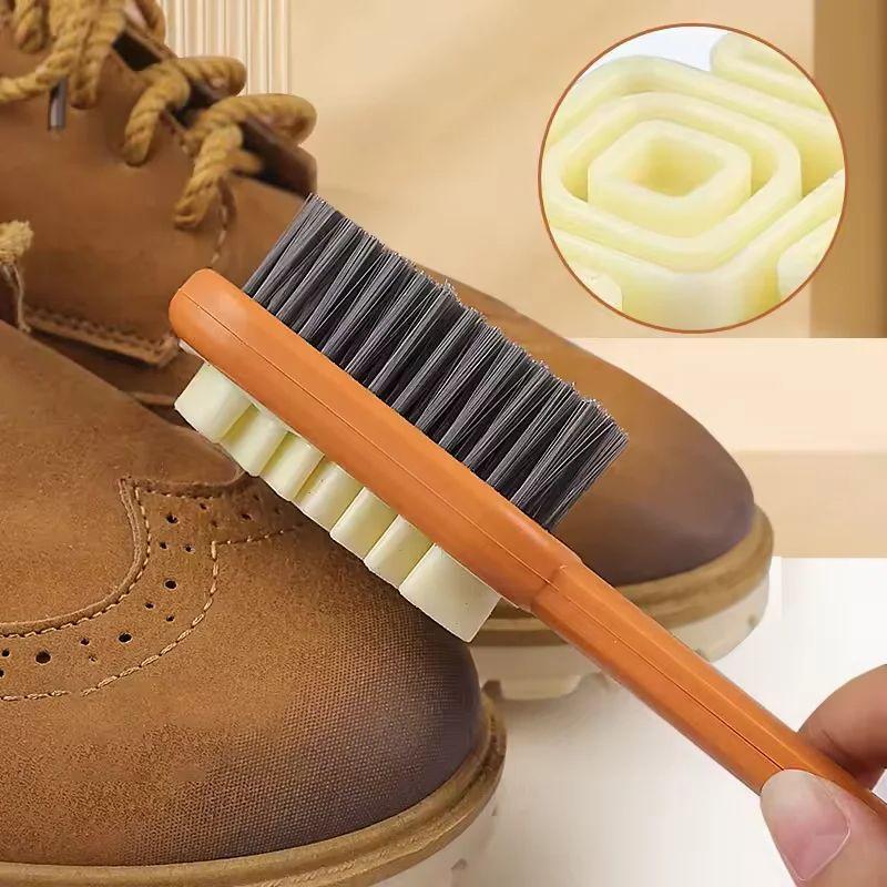 2-in-1 Suede Shoe Brush Rubber Eraser Scrub Cleaner for Suede Nubuck Shoes