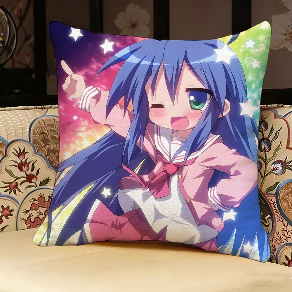 Lucky SStar ANIME Pillow Case Pillowcase Doublesided Printed Sofa Cushion Bedroom Headboard Pillow